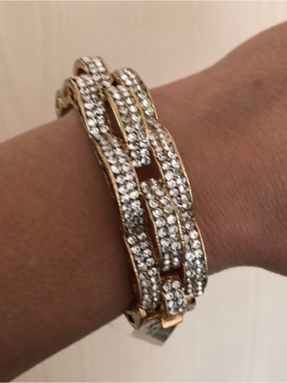 Gold Crystal Link Bracelet - Women Jewelry